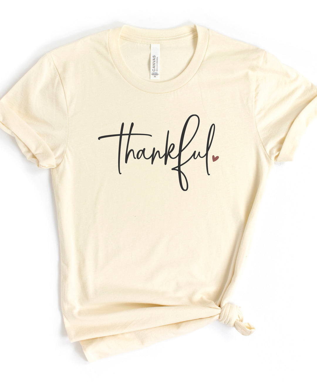 Thankful With Heart - Unisex Crew-Neck Tee