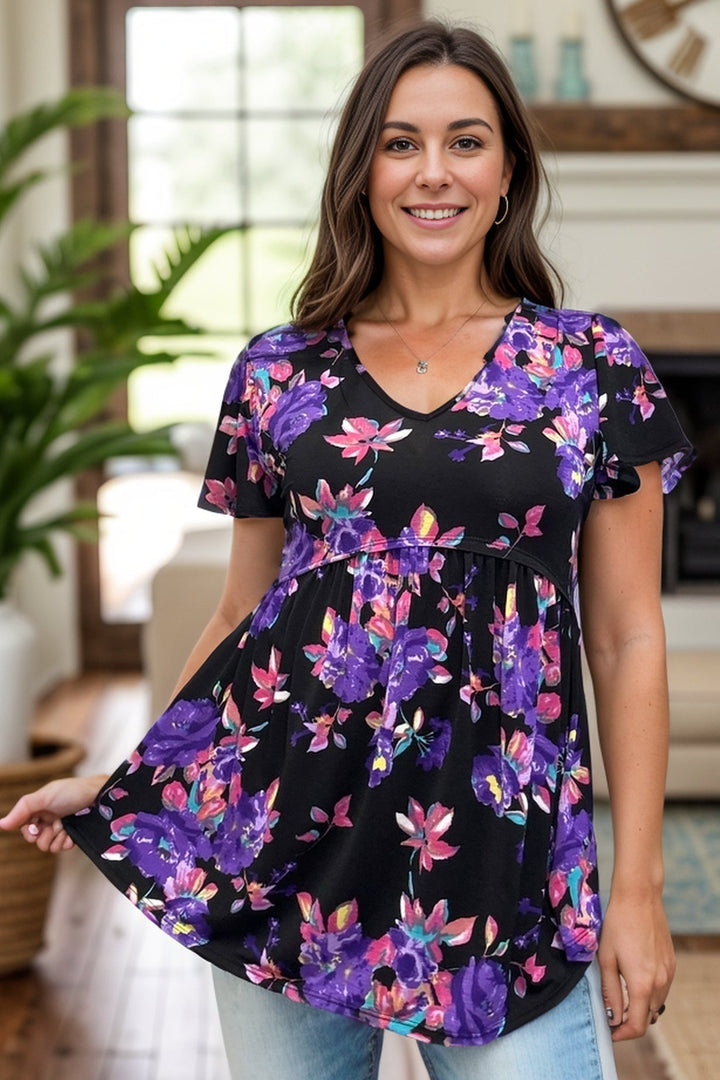 Majestic Florals - Babydoll Top