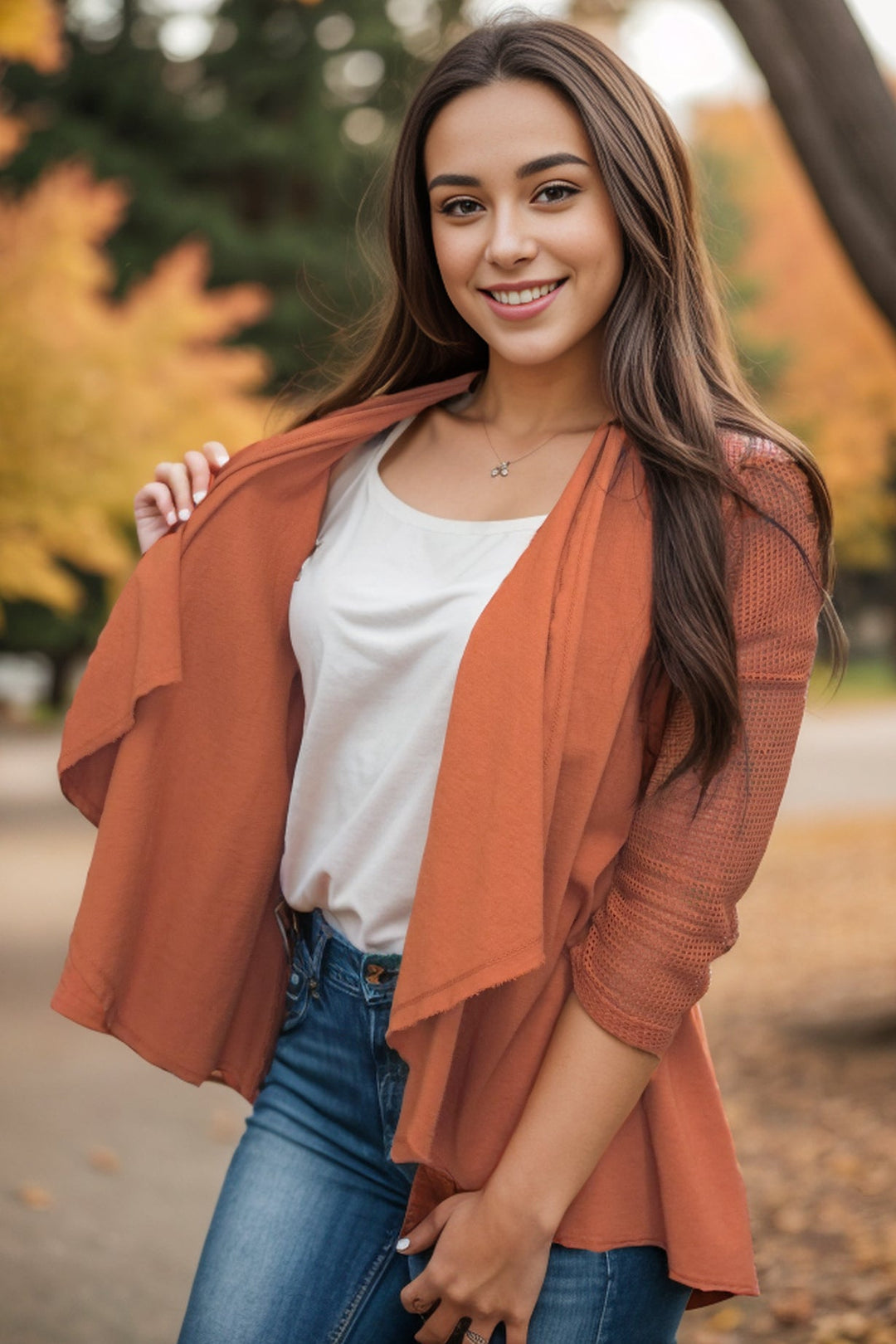 Flaunt It - Rust Cotton Blazer