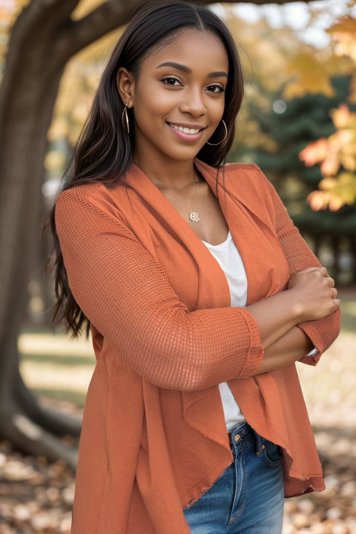 Flaunt It - Rust Cotton Blazer