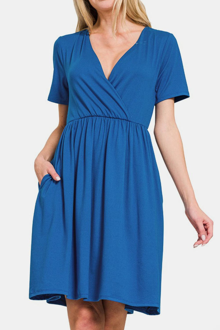 Soft Elegance Surplice Dress