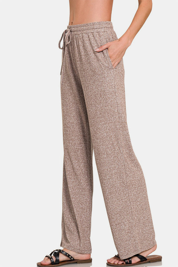 Cozy Chic Wide-Leg Pants - Brown