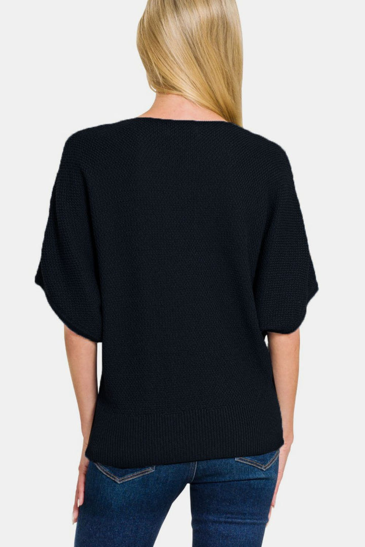 All My Days Dolman Sweater - Black