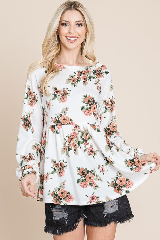 Fresh & Elegant - Babydoll Floral Top