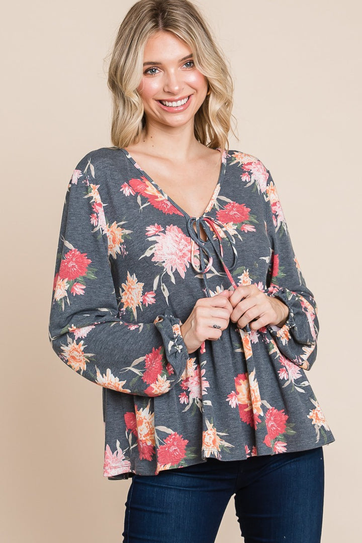 Romantic Flair - Floral Babydoll Top