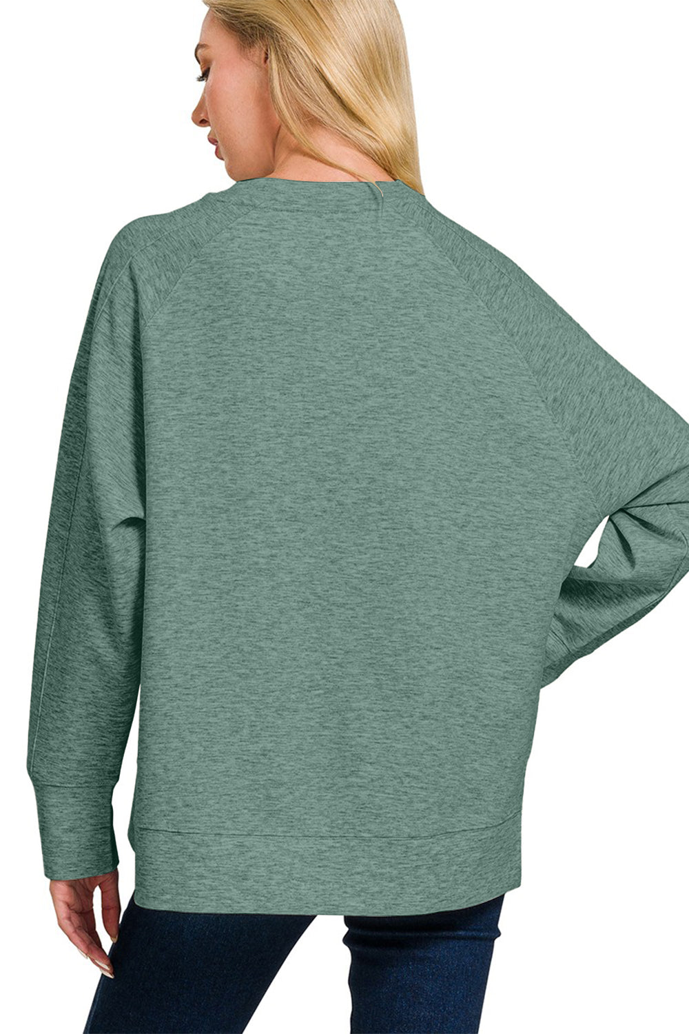 Ash Jade Cozy Side-Slit Sweatshirt