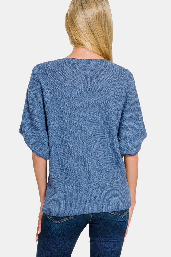 All My Days Dolman Sweater - Dusty Blue