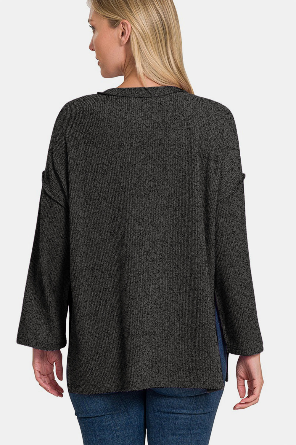 Comfy Days - Oversized Ribbed Knit Top