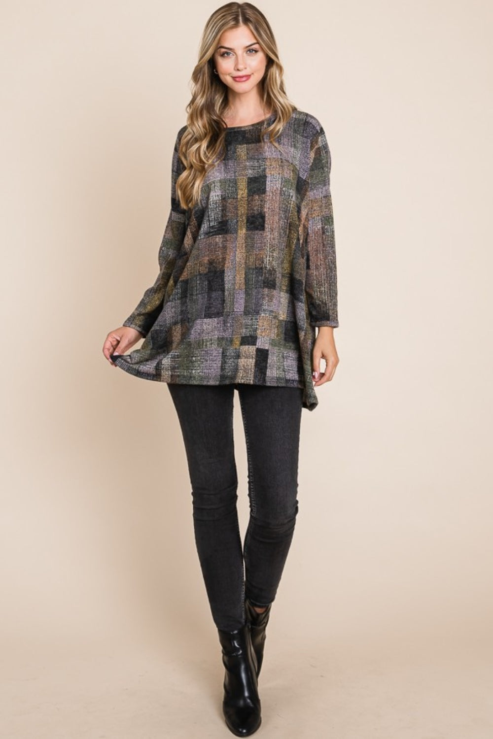 Classic Plaid Tunic Top