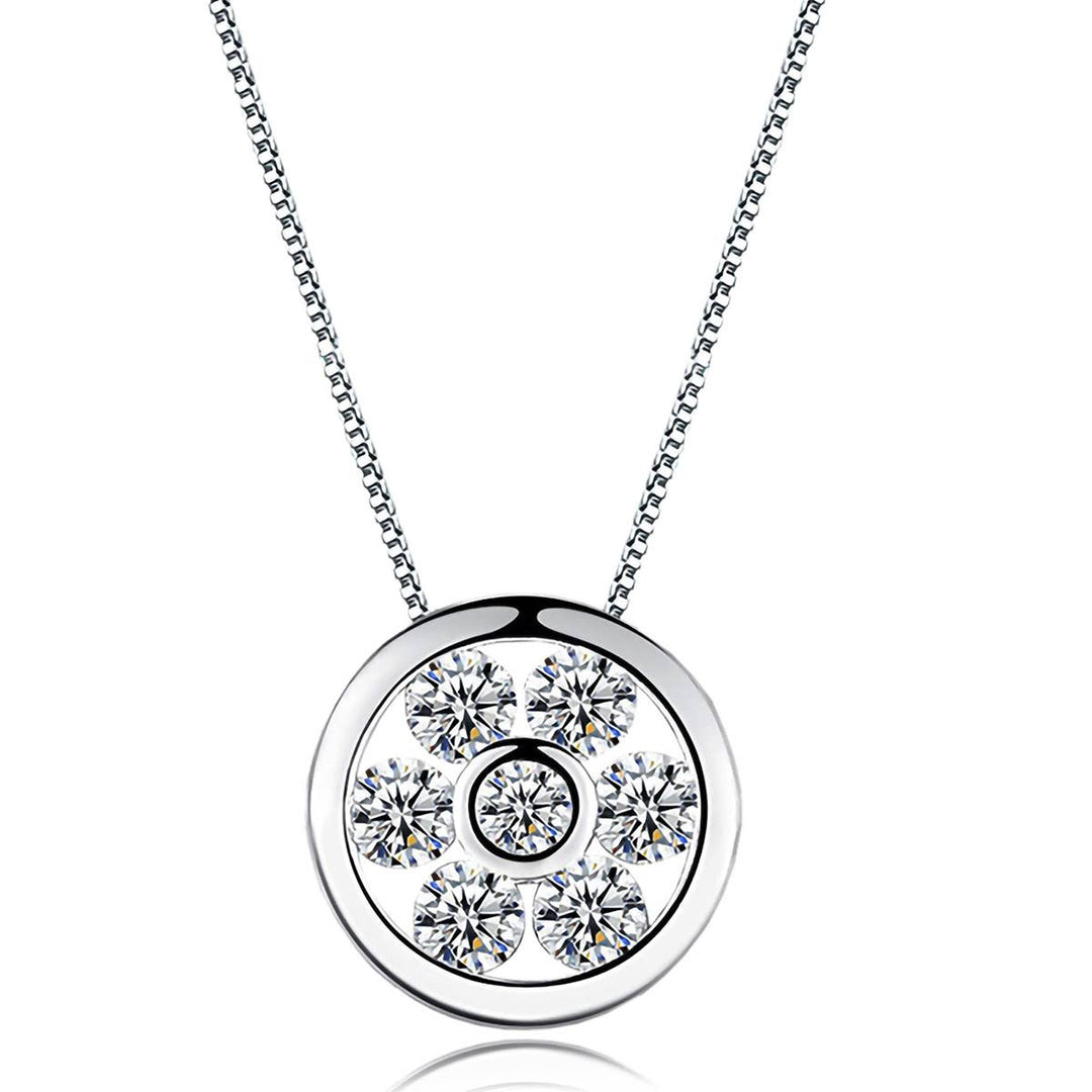 Sterling Silver Flower Pendant Necklace