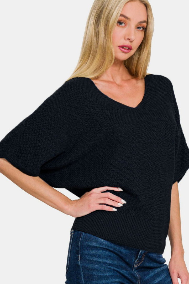 All My Days Dolman Sweater - Black