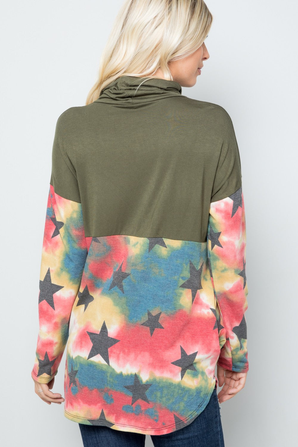 Tie-Dye Star-Print Top