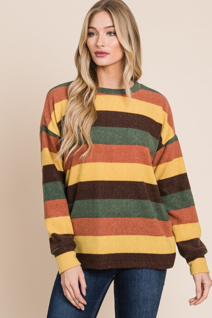 Vibrant Hues - Striped Knit Top