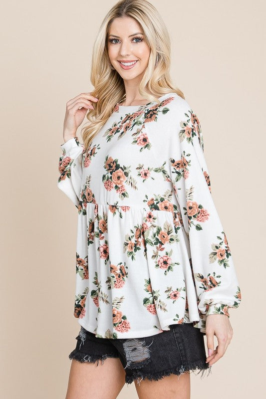 Fresh & Elegant - Babydoll Floral Top