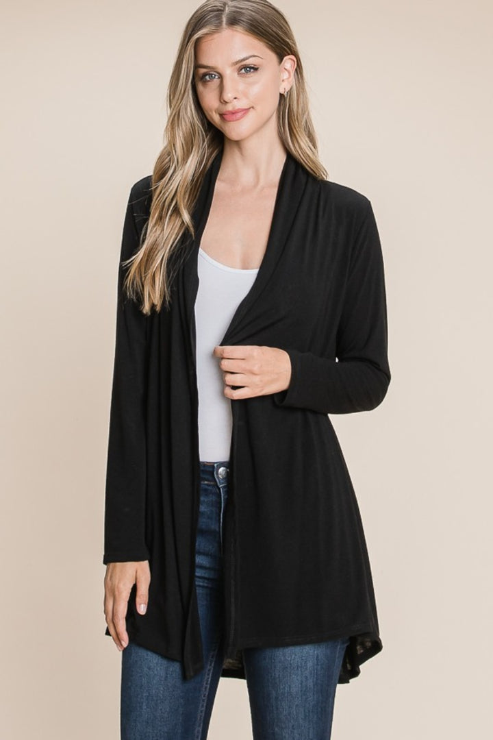 Soft Knit Open-Front Cardigan