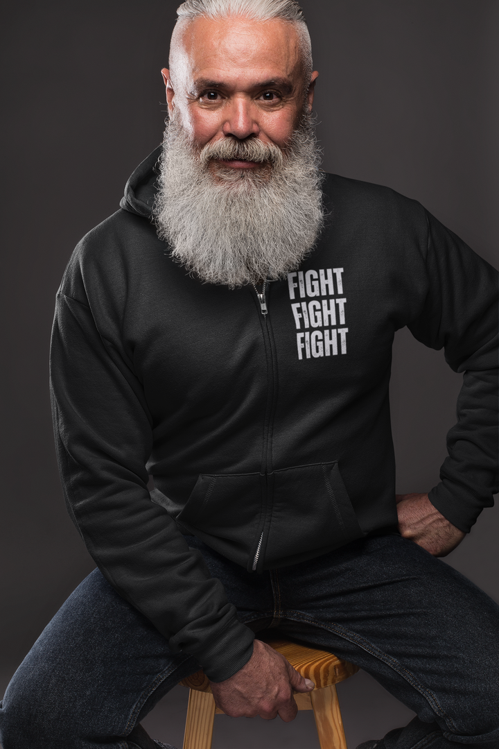 Fight, fight, fight - Unisex Zip-Up Hoodie Sweatshirt