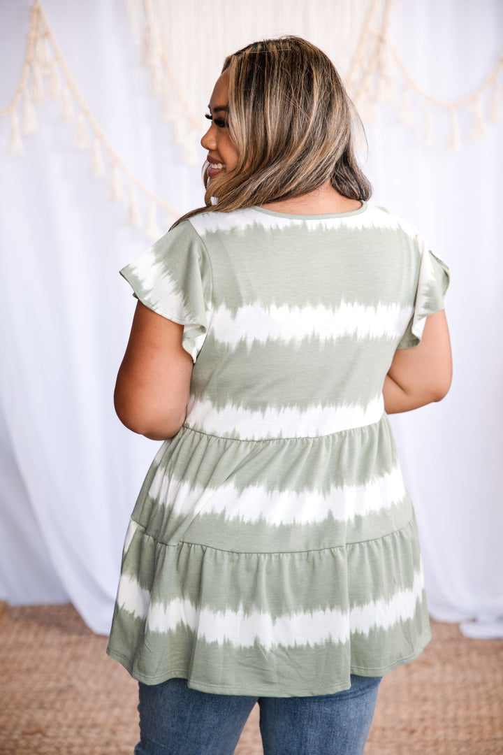 Chic Flair - Tie-Dye Tiered Top