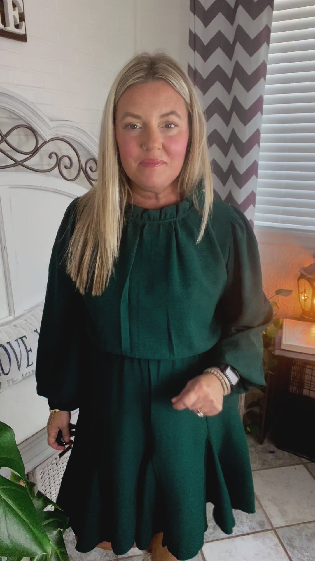 Fall Ready Hunter Green Dress