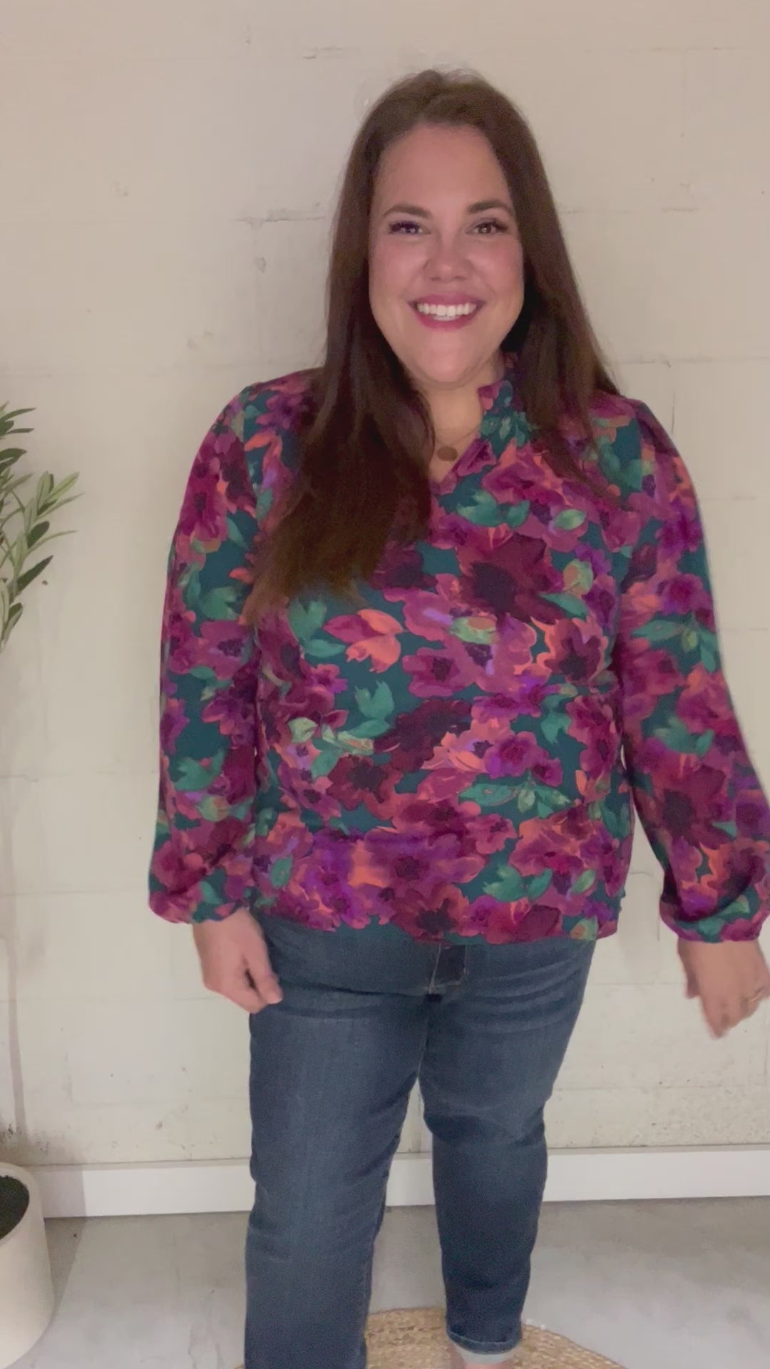 Royally Yours - Watercolor Floral Top