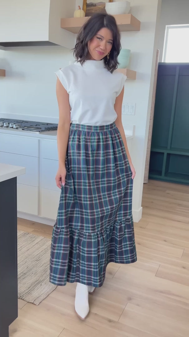 Classic Perfection - Plaid Maxi Skirt