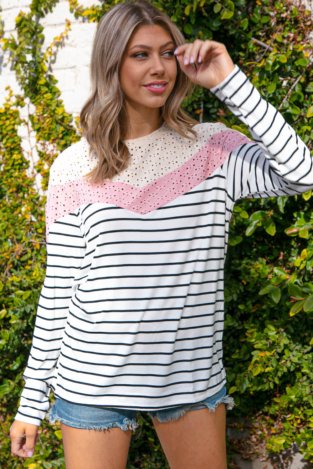 Leisurely Stroll Color Block Top