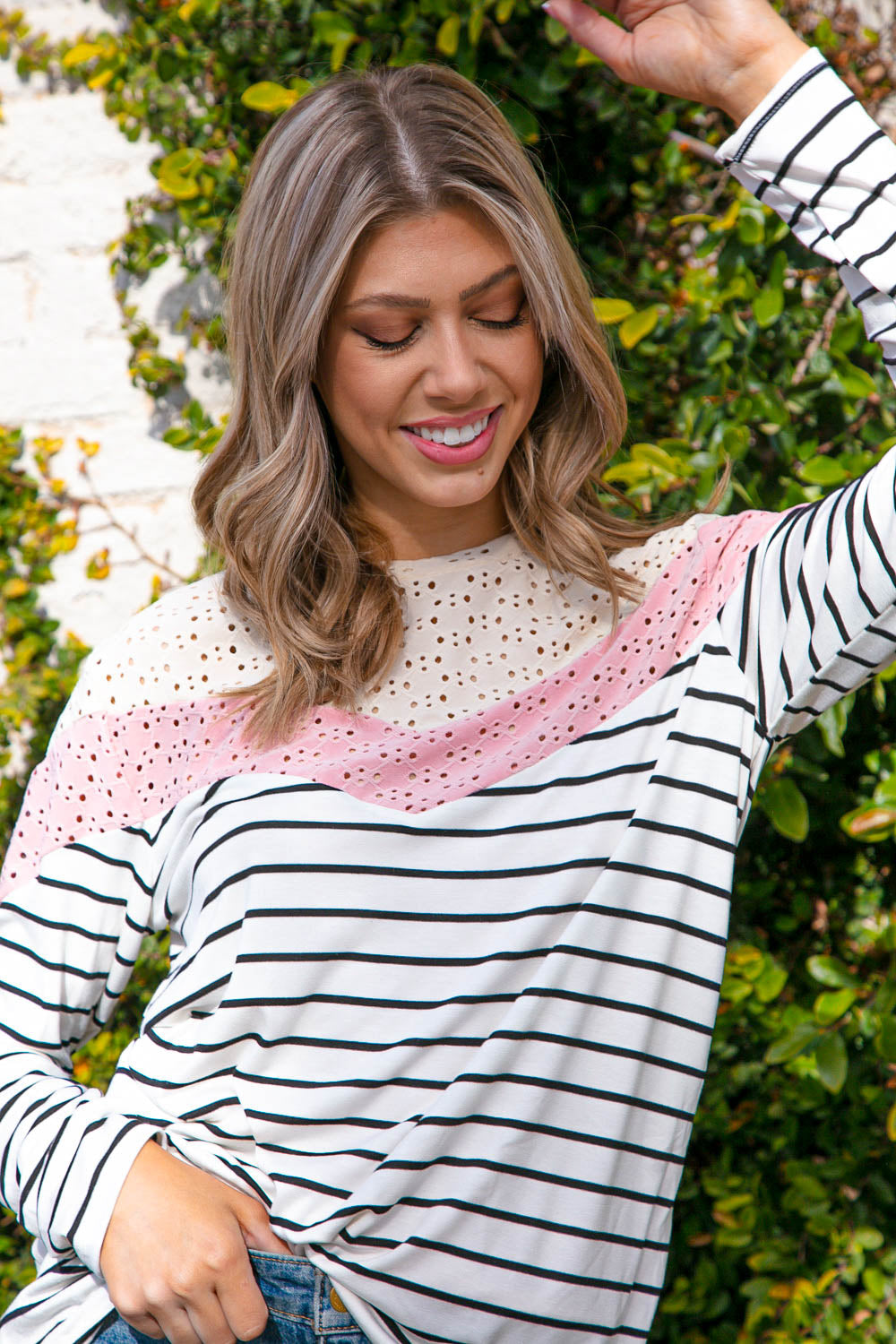 Leisurely Stroll Color Block Top