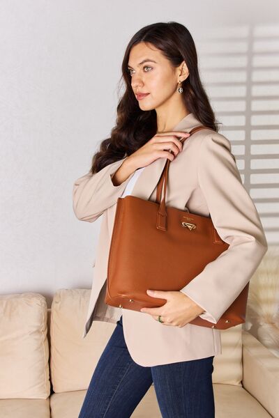 Elegant Essentials Faux Leather Tote Bag