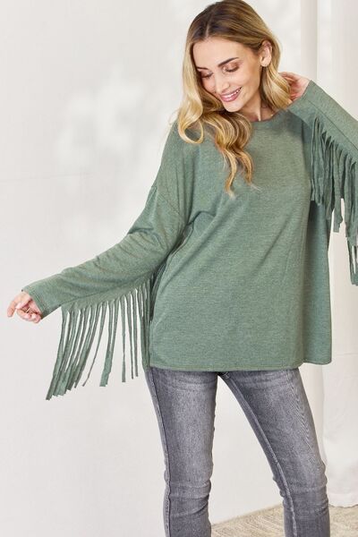 [FINAL SALE] Relaxed Days - Fringe-Detail Top