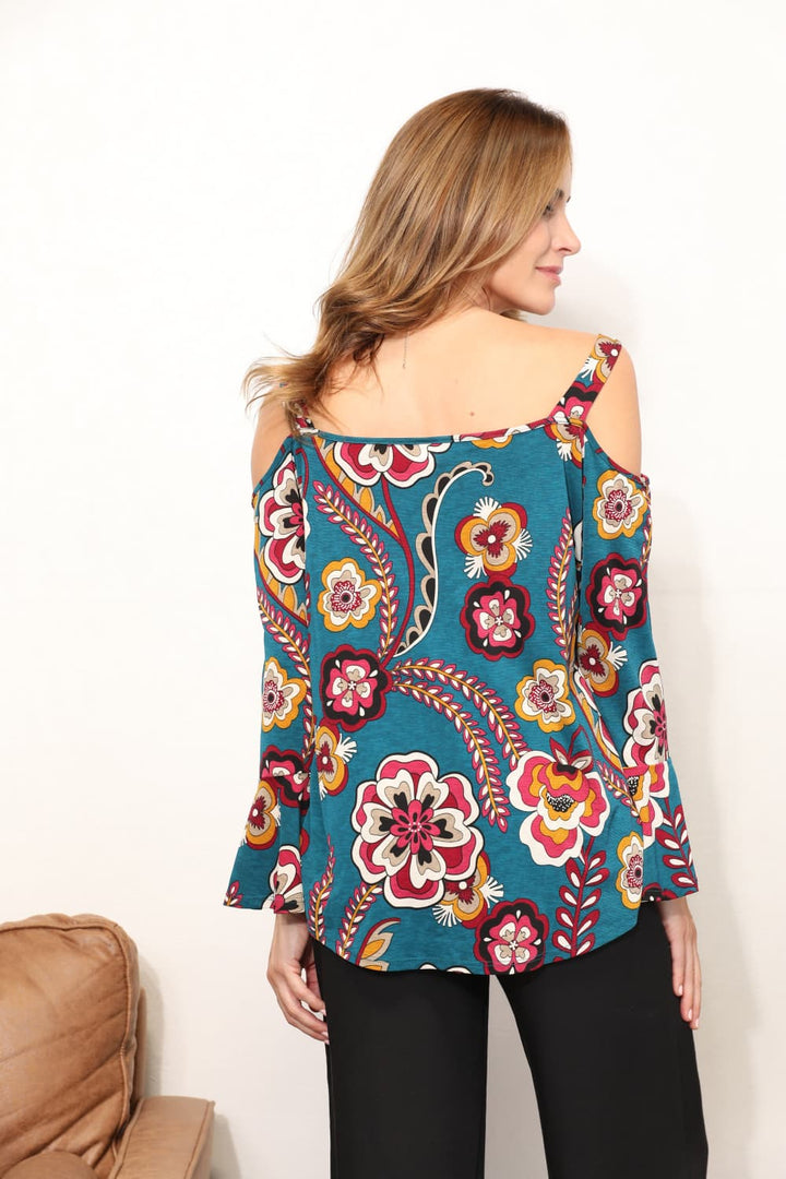 Effortless Style Cold-Shoulder Blouse