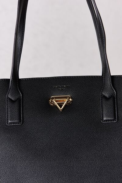 Elegant Essentials Faux Leather Tote Bag