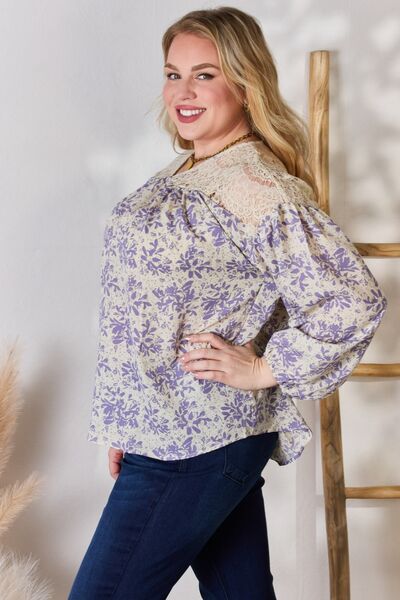 Bold Elegance - Lace-Detail Blouse