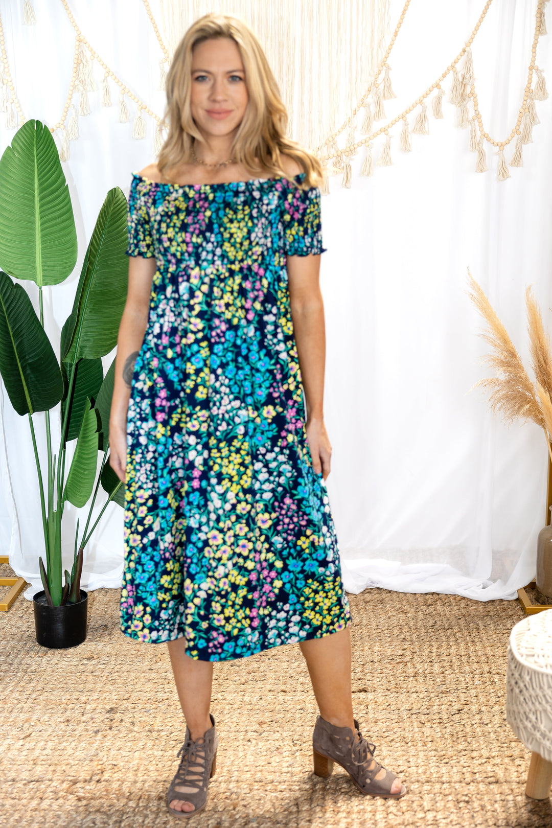 Floral Waltz Midi Dress