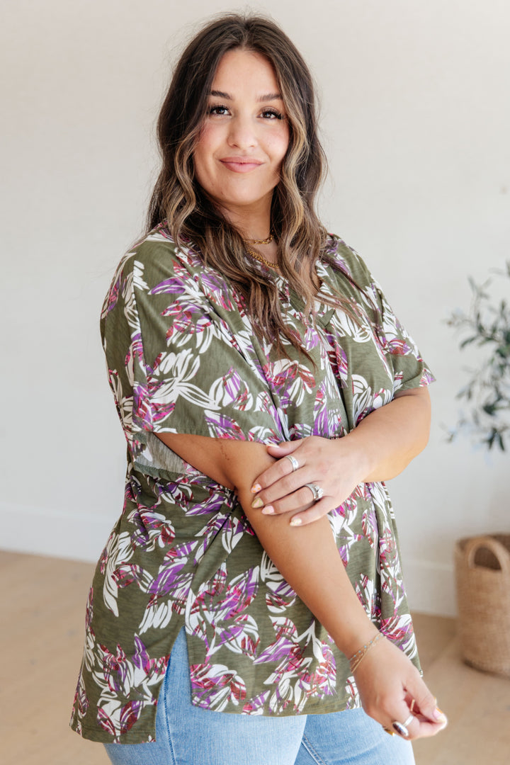 Ready to Bloom Floral V-Neck Top