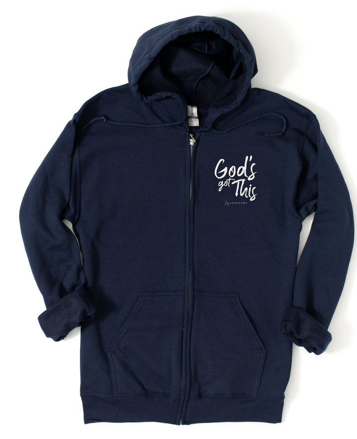 FINAL SALE - God's Got This - Unisex Zip-Up Hoodie Sweatshirt - Joy & Country