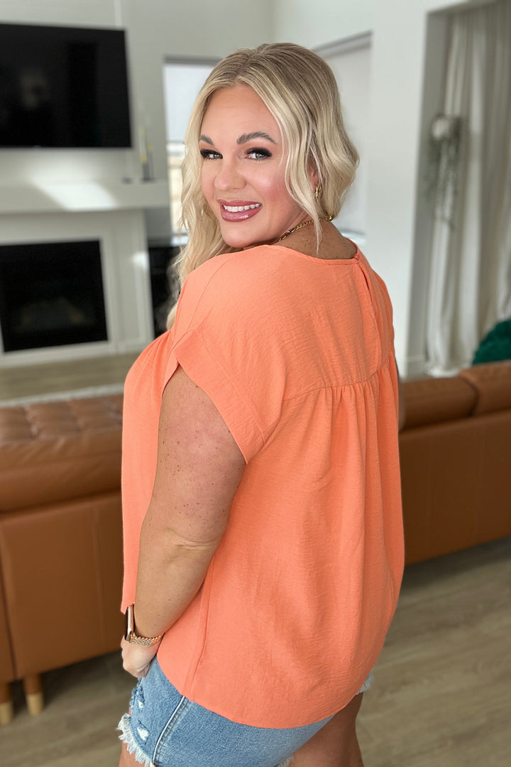 Easy Breezy Babydoll Top - Persimmon