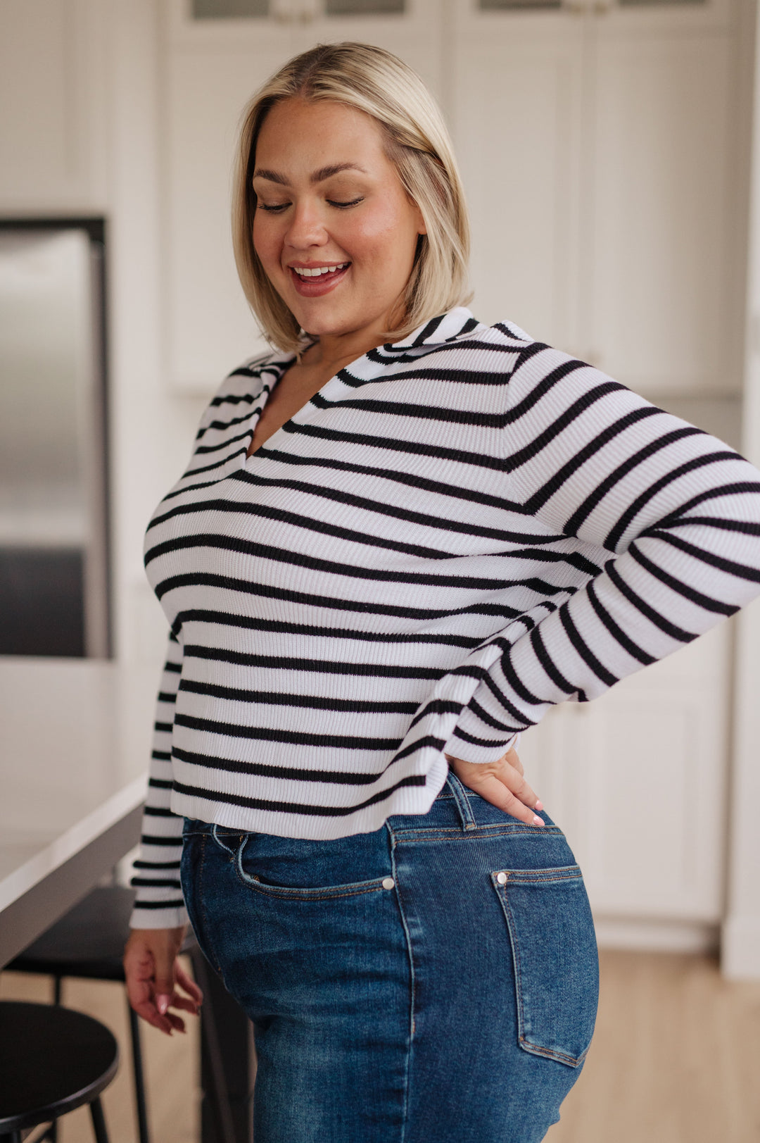 Cozy Striped Cotton Sweater