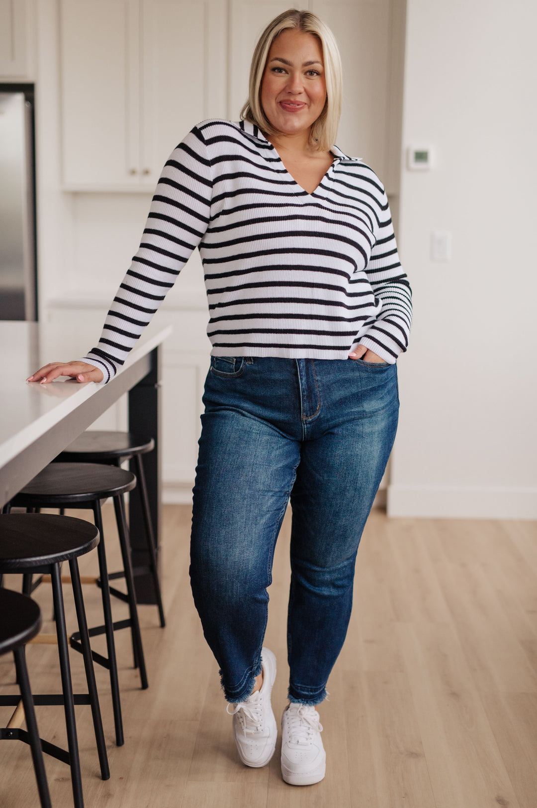 Cozy Striped Cotton Sweater