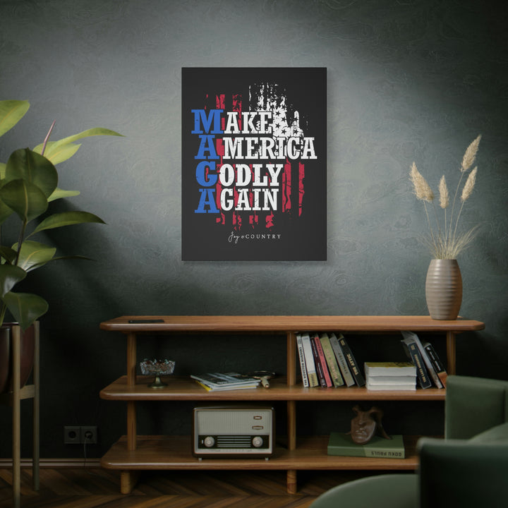 MAGA: Make America Godly Again - Stretched, 1.25" Canvas Art