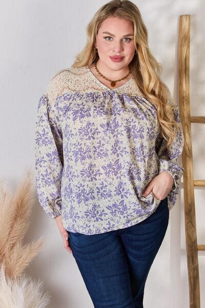 Bold Elegance - Lace-Detail Blouse