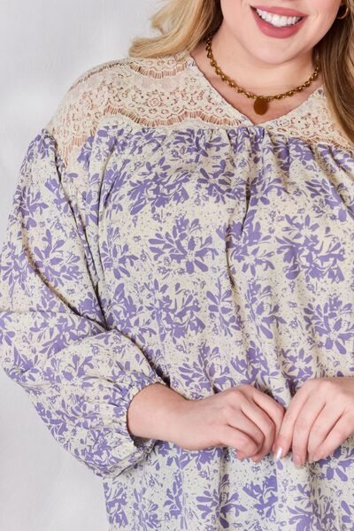 Bold Elegance - Lace-Detail Blouse