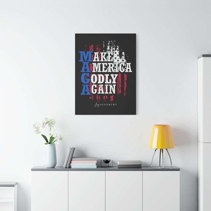 MAGA: Make America Godly Again - Stretched, 1.25" Canvas Art